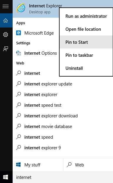 add internet explorer to windows 10