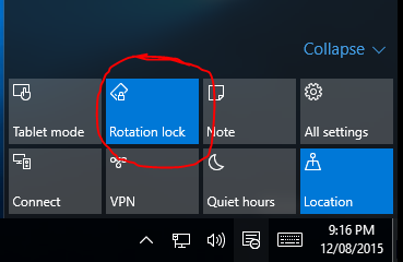 Enable rotation on Surface Pro with Windows 10